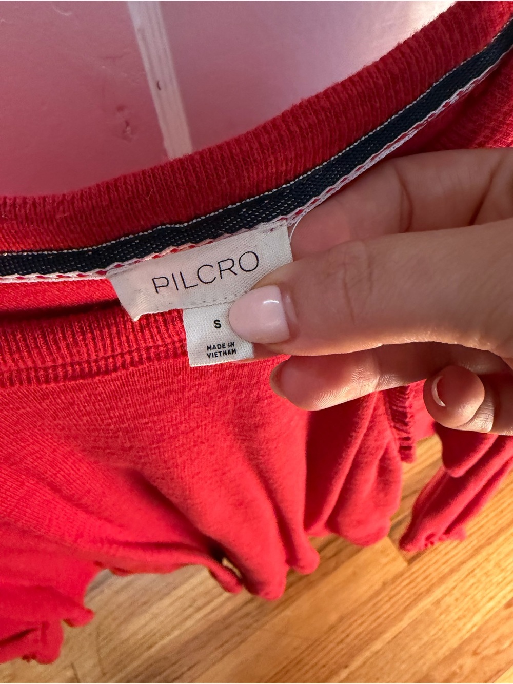 Pilcro Ruffled Raglan Thermal Top - Picture 6 of 8